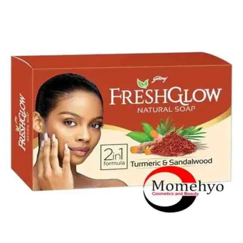 FreshGlow Natural Soap 2-in-1 Formula with Turmeric & Sandalwood
