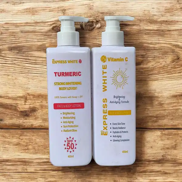 MC Express White Turmeric 100% Turmeric with Honey Face & Body Lotion SPF 50 – Brightening, Moisturizing & Anti-Aging