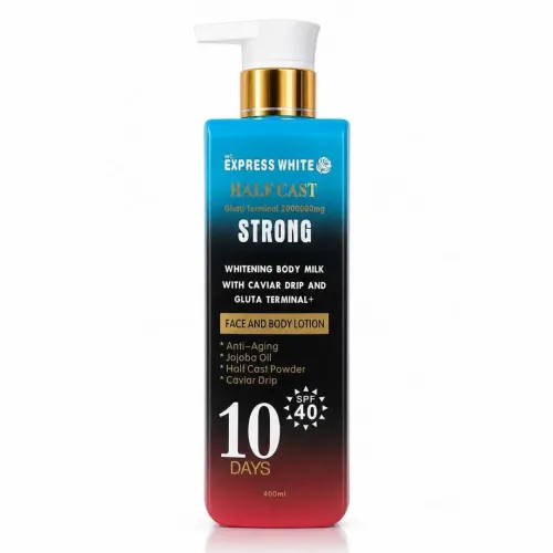 MC Express White Halfcast Strong Whitening Body Milk 400ml – 10 Days Face & Body Lotion