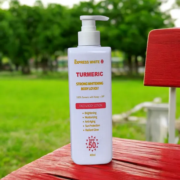 MC Express White Turmeric 100% Turmeric with Honey Face & Body Lotion SPF 50 – Brightening, Moisturizing & Anti-Aging