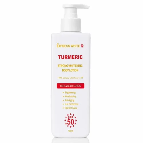 MC Express White Turmeric with Honey Brightening Body Milk 400ml – Face & Body Lotion SPF 50