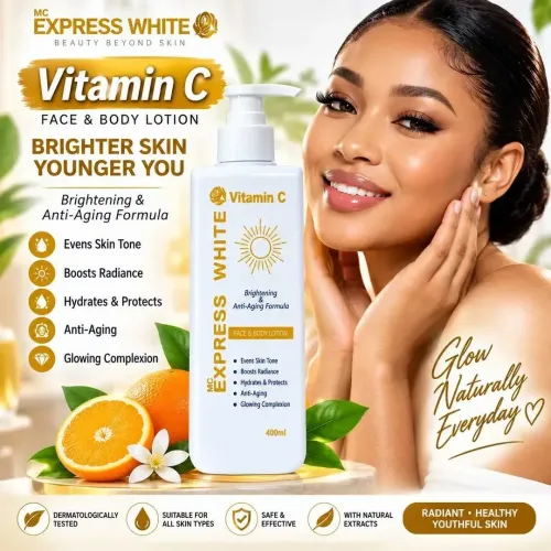 MC Express White Vitamin C Brightening Body Milk 400ml – Face & Body Lotion