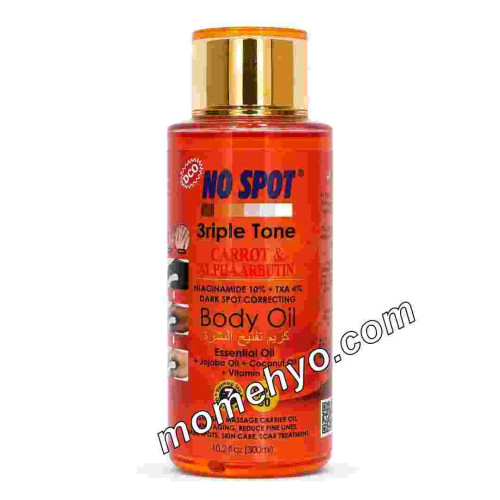 No Spot 3riple Tone Carrot & Alpha Arbutin Dark Spot Correcting Body Oil SPF 50 300ml