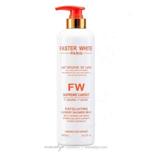 Faster White Paris FW Supreme Carrot Exfoliating Luxury Shower Milk 1000ml