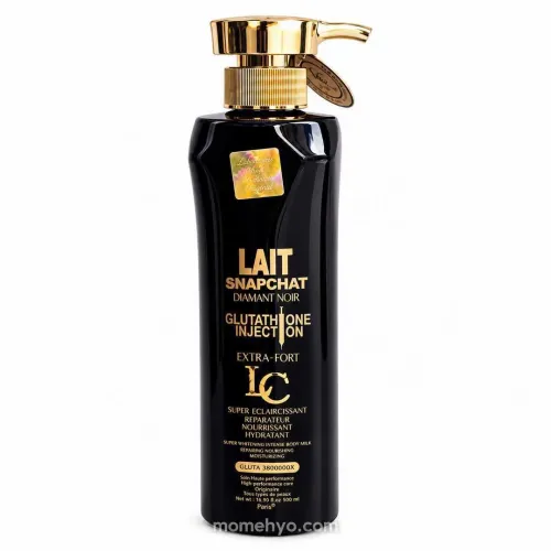 Lait Snapchat Diamant Noir Glutathione Injection Extra-Fort Body Milk 500ml
